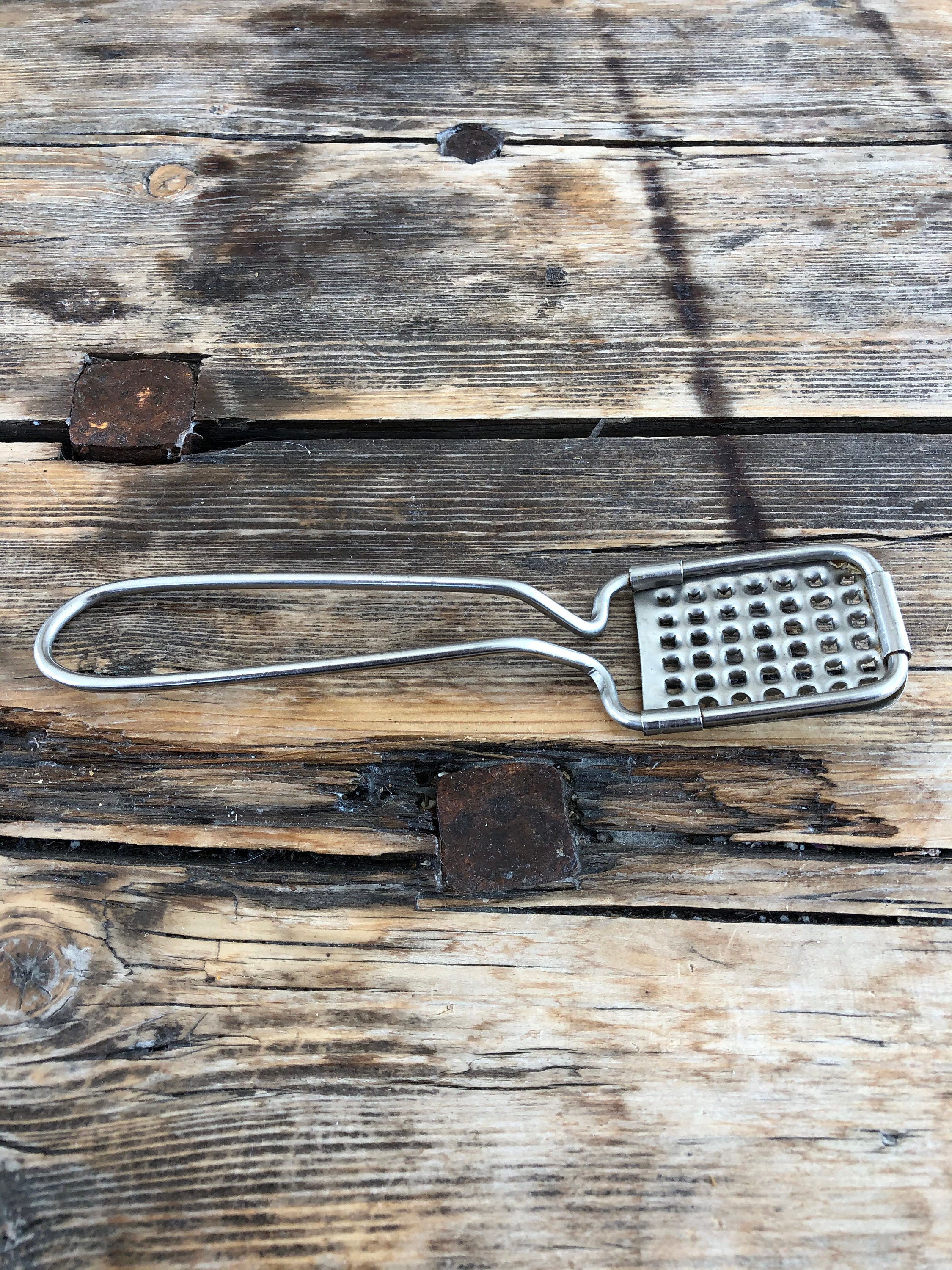 Vintage Garlic Grater Garlic Metal Hand Press Ginger Etsy