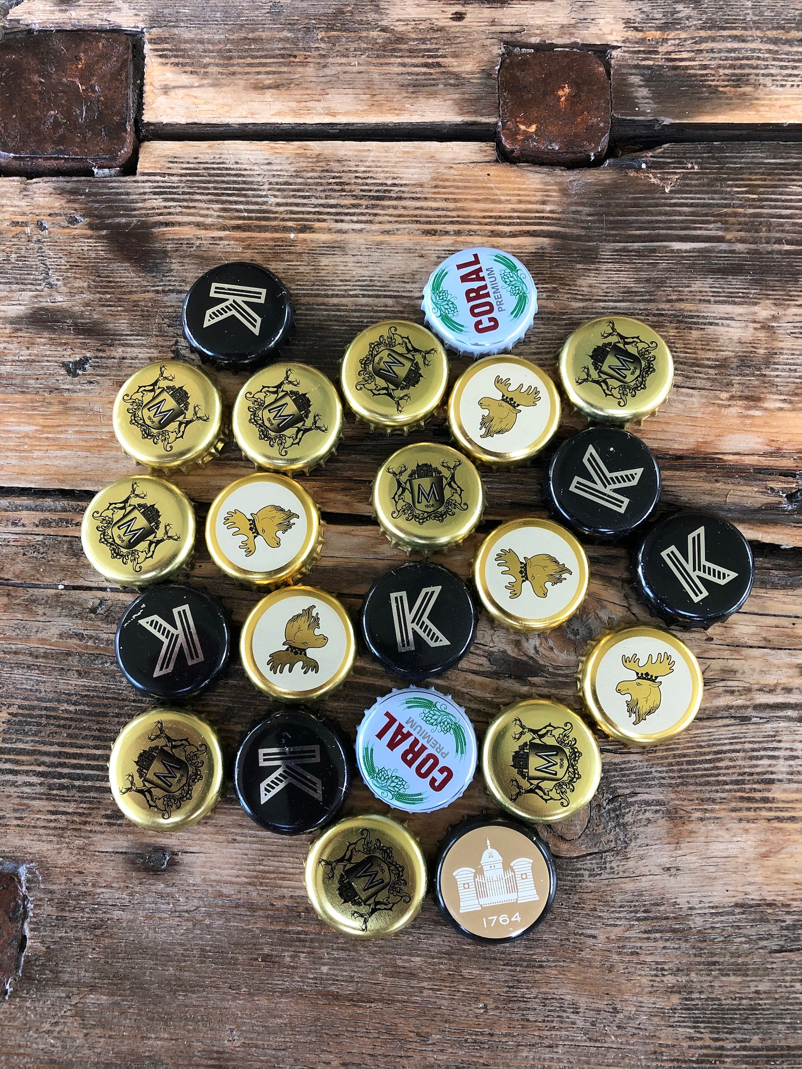 Used Crown Caps set of 20 Beer bottle crown corks crafting Etsy