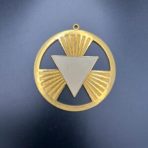 ヴィンテージ トライアングル メダル オーデン、フリーメーソン メタル オーダー、Bifrostorden メダリオン、ペンダント、Sporrong、スウェーデン