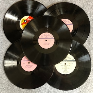 Vinyl Record for crafting, Used Vinyl Record Albums, Lot of 5  25cm, without covers