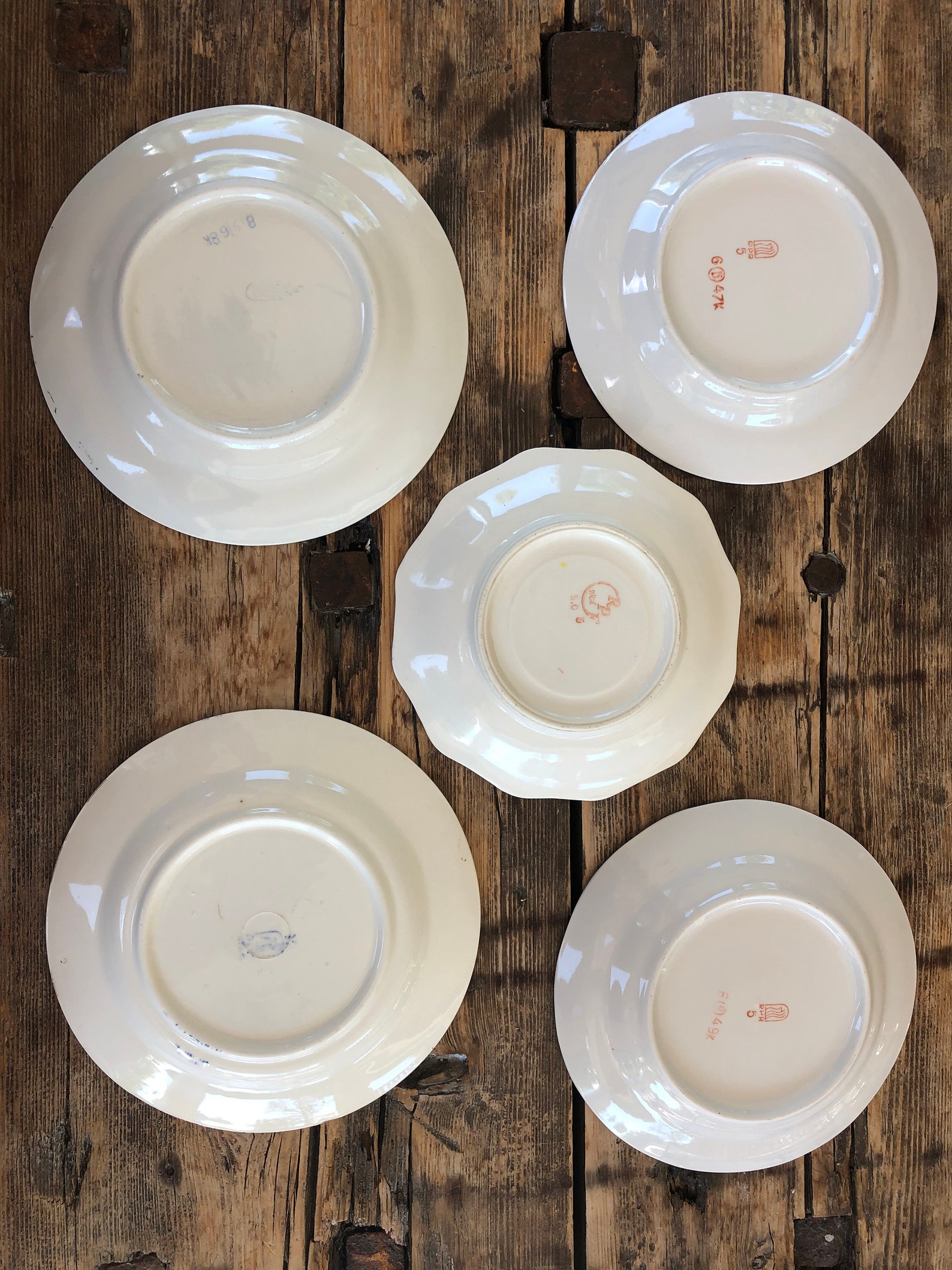 Vintage dessert plate set of 5 different ceramic cake plates Etsy