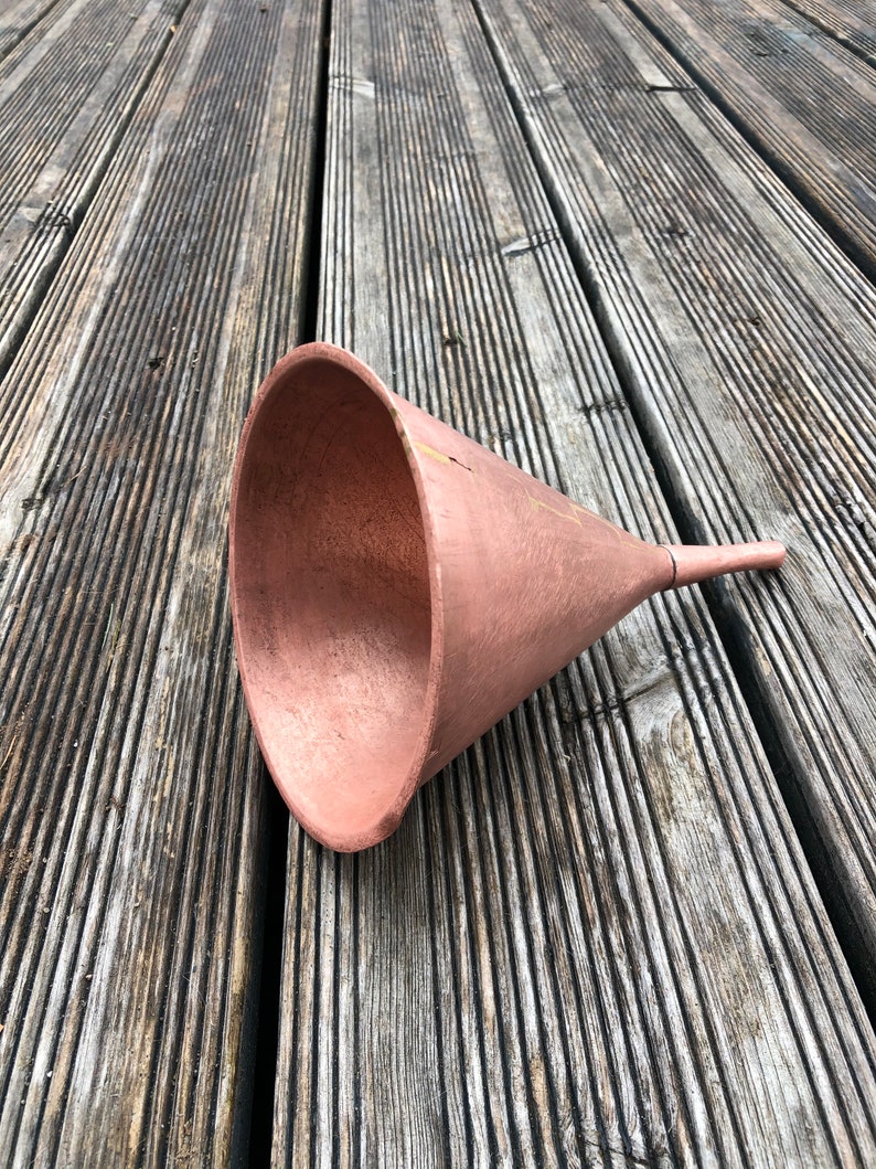 Vintage copper funnel Antique heavy solid copper funnel | Etsy
