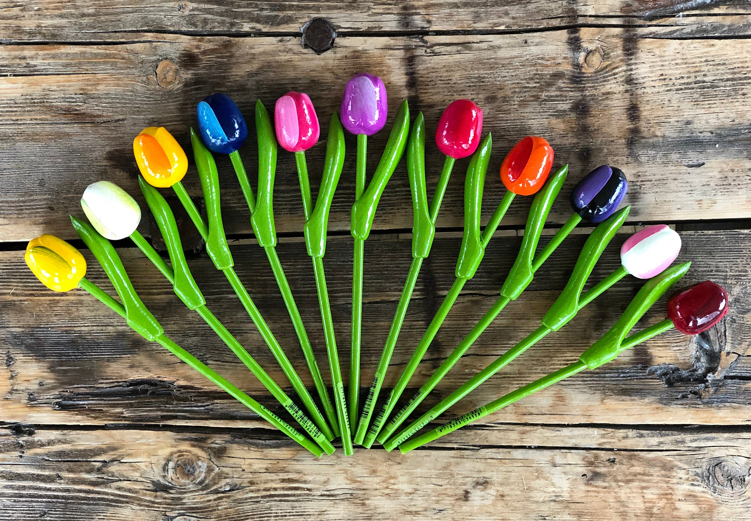 Wooden tulips, Choose your own bouquet of colourful 7.8'' flowers, PRICE for 1 piece
