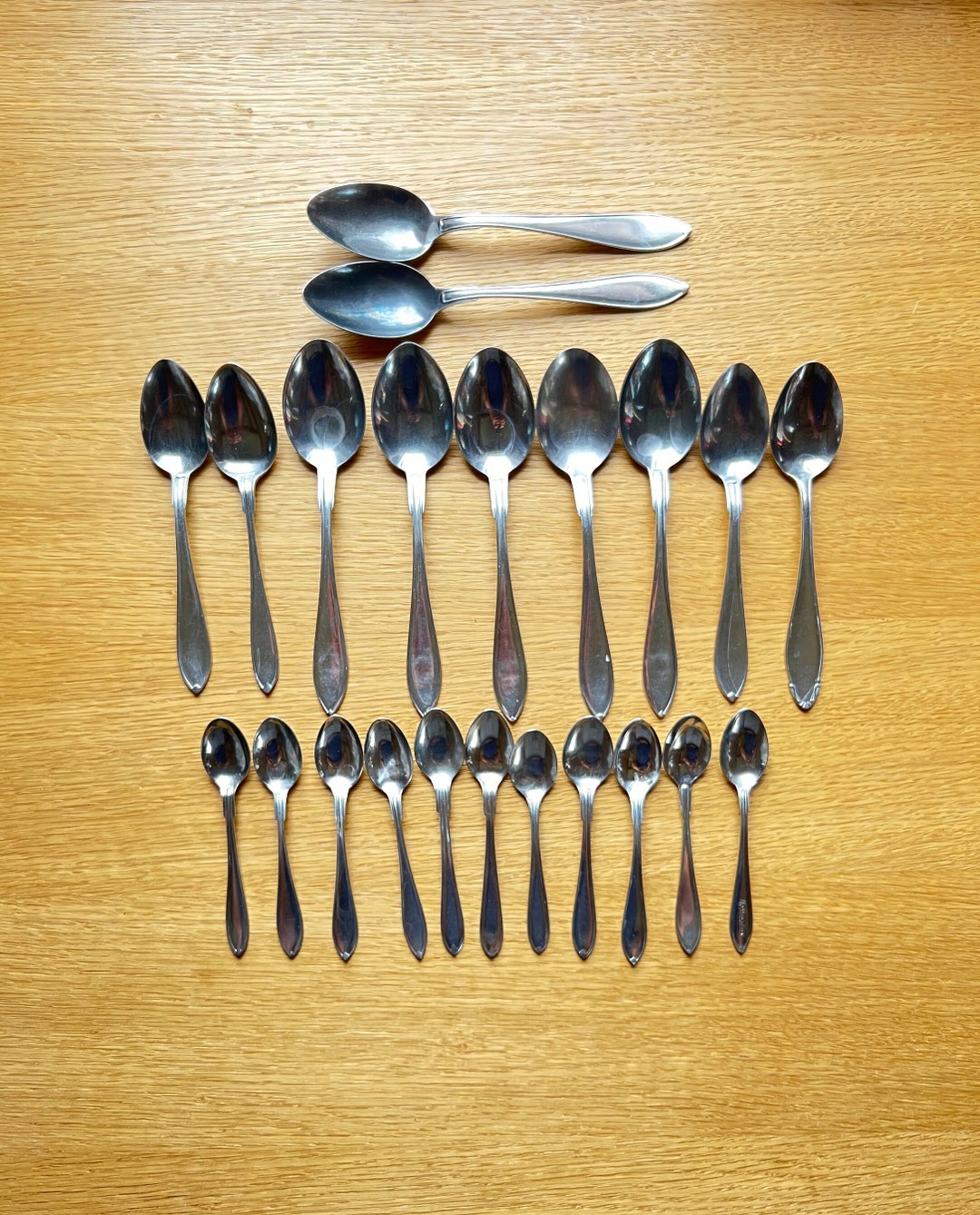 Vintage Dinner Spoons, Lot of Flatware, Stainless Steel Soup, Tea Spoon ...