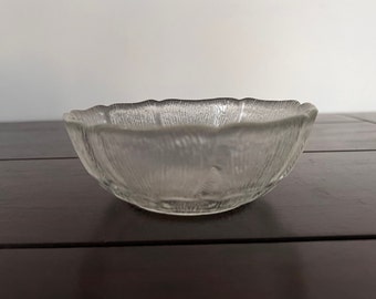 Bol à collation vintage en verre transparent, design cristal taillé, porte-objets