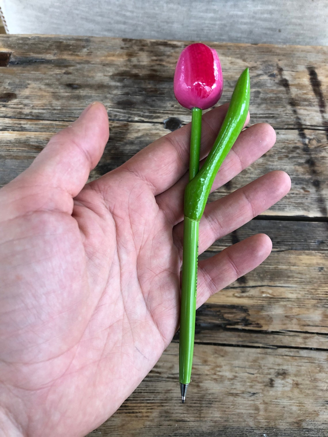 Wooden Tulippen Tulip Pen 7.5'' Flower Design Pen Etsy UK