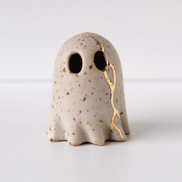 Kintsugi ghost #33. Wheel thrown and hand sculpted.