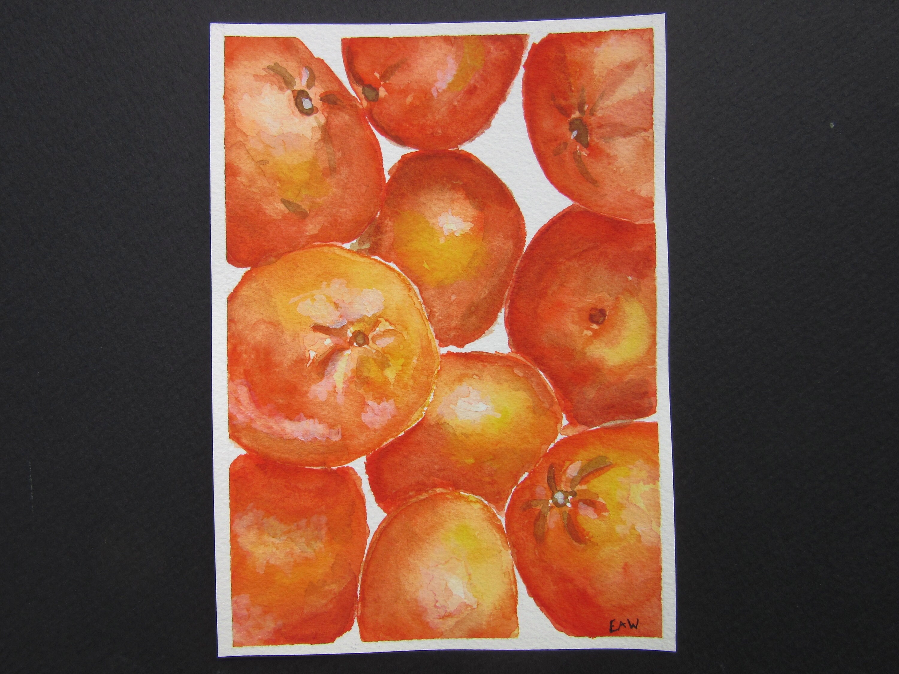 Original Watercolor Artwork Clementine Cuties Etsy