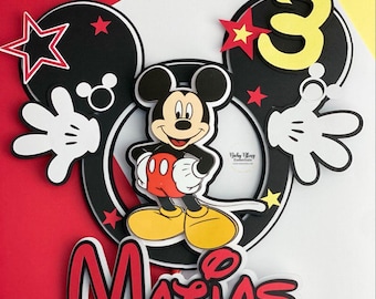Mickey Mouse Birthday Cake Topper: Personalized Party Decor