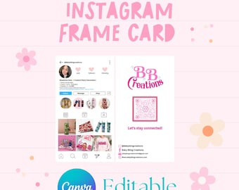 Instagram Frame Card Template: Editable Canva Design (Digital Download)