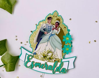 Princess Tiana cake topper, Princess and the frog birthday