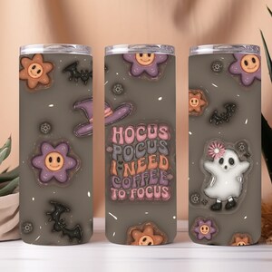 Hocus Focus puff Sublimation wrap png Brown 3D