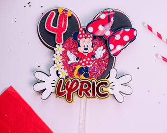 Minnie Mouse Shaker Cake Topper: Birthday Party Decor
