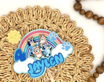 Bluey Birthday Cake Topper: Personalized Party Decor