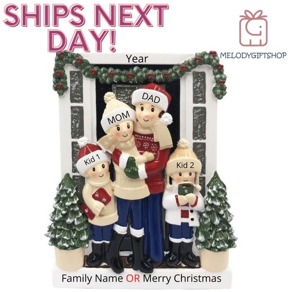 2023 Family Christmas Gift - Personalized Christmas Family Ornament - Family of 3 4 5 6 Ornament - Personalized Family Christmas Ornament