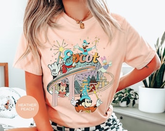 Disney Epcot World tour 1982Shirt, Disney Epcot World Traveler Shirt, Disney Family Shirt, Mickey And Friends Epcot Center 1982 Shirt