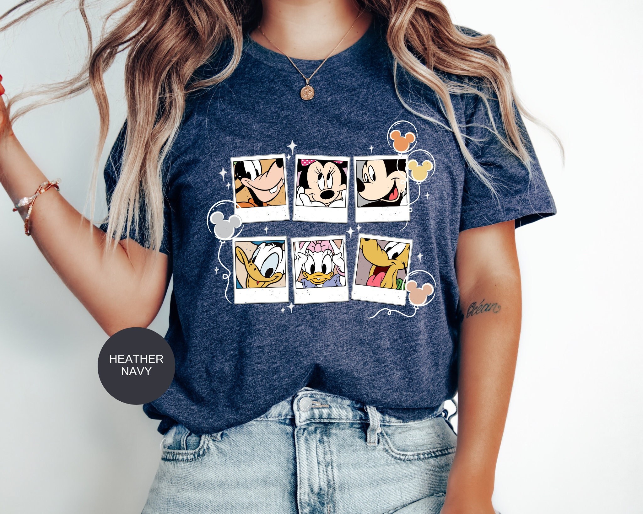 Retro Disney Characters Polaroid Shirt, Disney Polaroid Shirt, Mickey and Friends Shirt,Disneyland Shirt, Daisy Donald Shirt