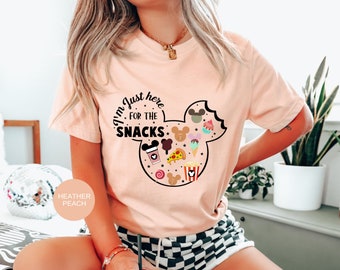 I am Just Here for the Snacks Shirt,Disney Snacks Shirt, Mickey Snacks Shirt, Minnie Snacks Shirt, I'm Here for the Snacks Shirt