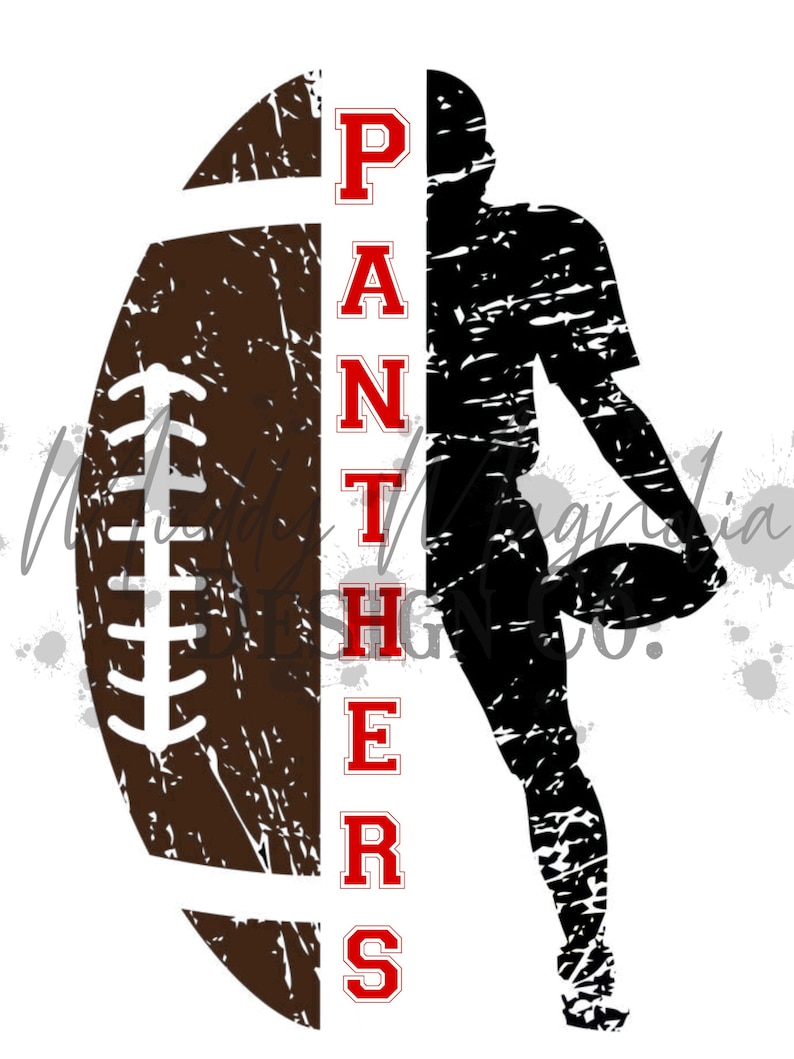 Panthers football PNG instant DOWNLOAD sublimation