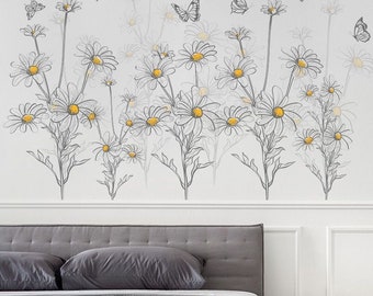 Home Decor Art Vinyl Chrysanthemum Mural Wall Decal Removable Sticker Bedroom EH 