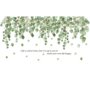 Hängende Ranken und grüne Pflanzen Wandsticker gefallene | Etsy