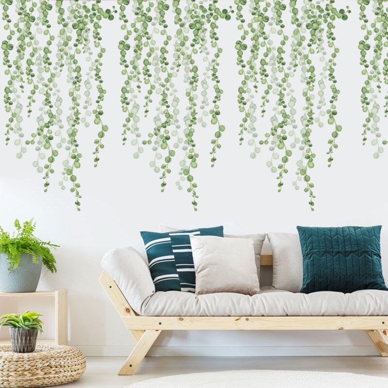 Watercolor Green Leaves Flowers Wall Art Stickers Removable Peel and Stick Murals for Bedroom Living Room Office Kitchen Home Decor TIICA Smalll Hanging Vine and Birds Wall Decals Watercolor Green Leaves Flowers Wall Art Stickers Removable Peel and Stick Murals for Bedroom Living Room Office Kitchen Home Decor TIICA Smalll Hanging Vine and Birds Wall Decals