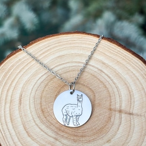 Llama necklace- Stainless Steel Animal lover necklaces and gifts