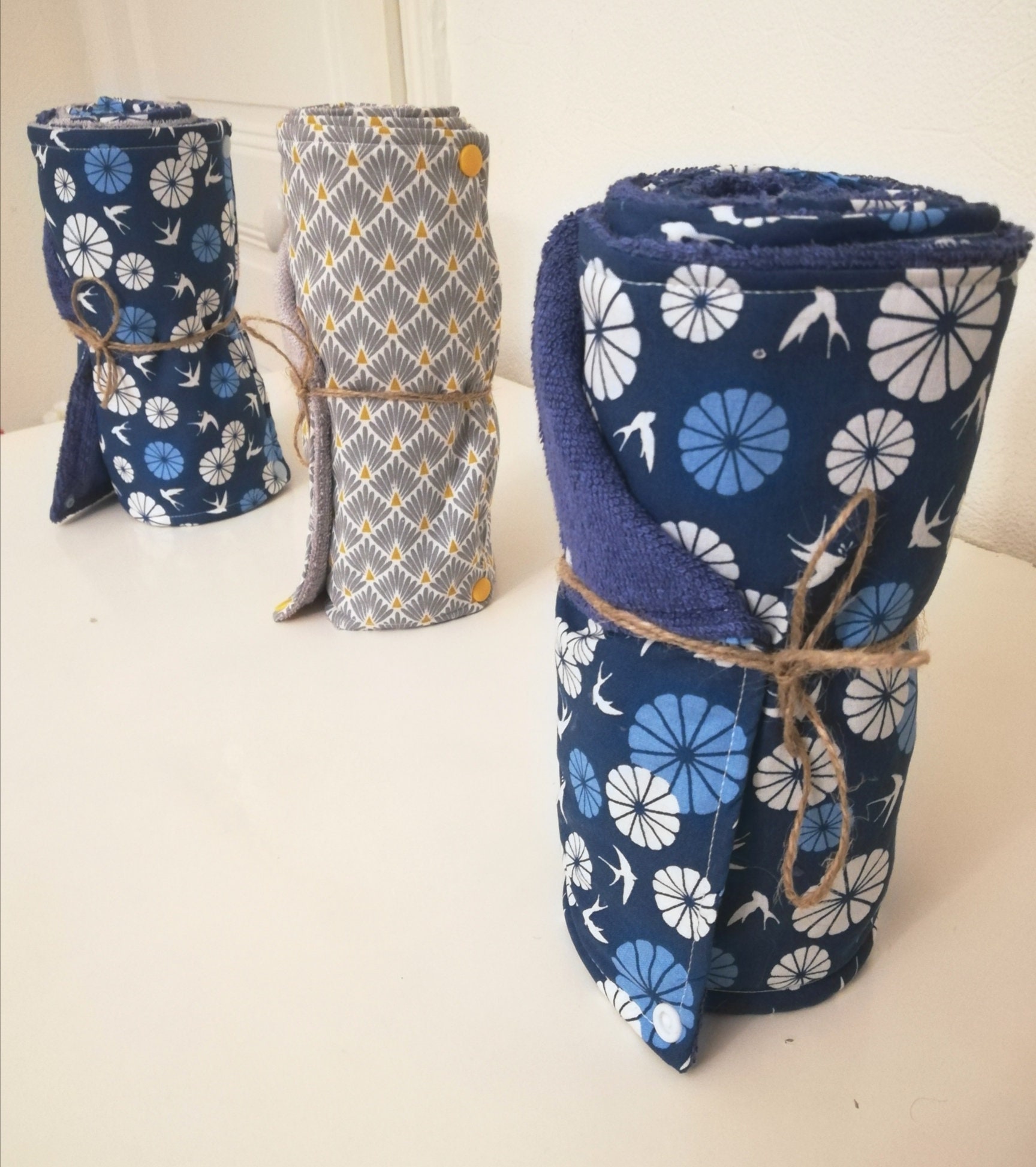 Rouleau Essuie Tout Lavable, 8 Feuilles, Coton et Éponge de Bambou Oeko-Tex