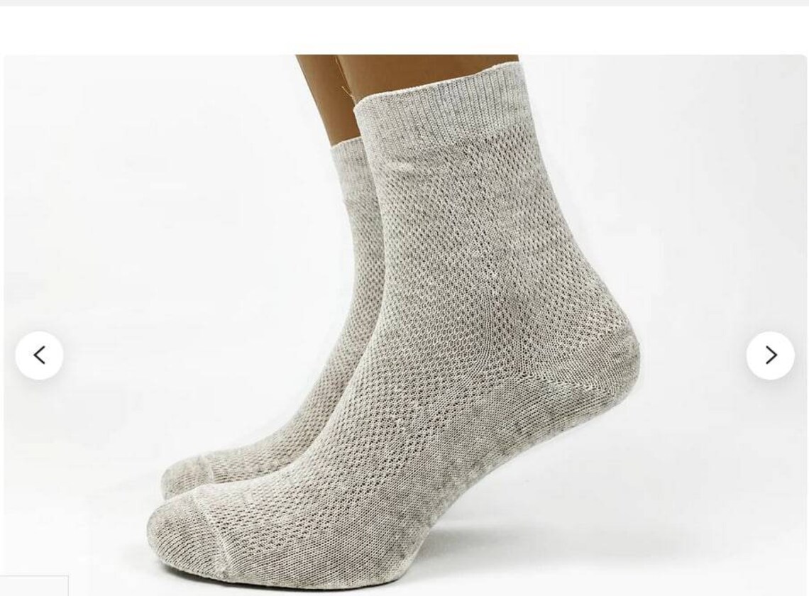 Super breathable linen socks for men. Pack of 3 Etsy