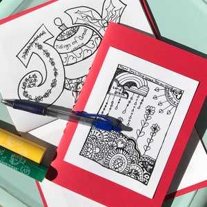 May include: A black and white coloring page with a whimsical design featuring a rainbow, clouds, and the text "Plant Joy, Tend Grace, Then Your World Will... Tend Grace".