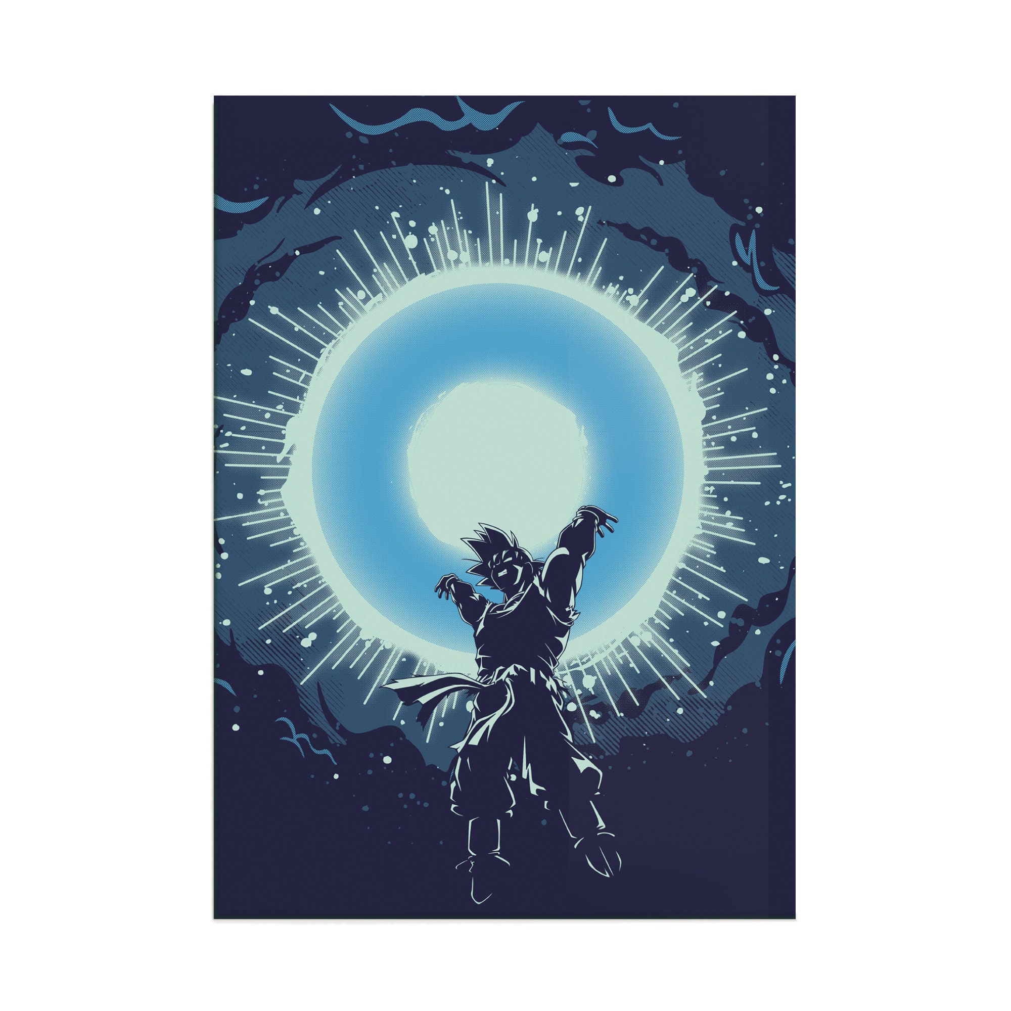 Raise your Hands DBZ Goku Printed Acrylic Wall Art Poster Etsy
