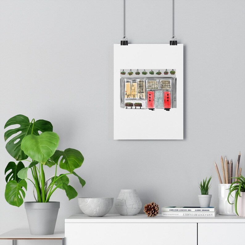 Flower Shop New York City NYC Bars Fashion Illustration Etsy