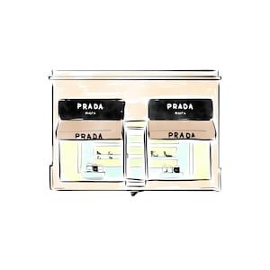 Prada Marfa Illustration for birthday gift for girlfriend fashion art gift for housewarming living room art fashion illustration for wall