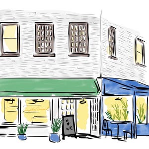 Joseph Leonard NYC Watercolor Art Print: Custom Restaurant Illustration
