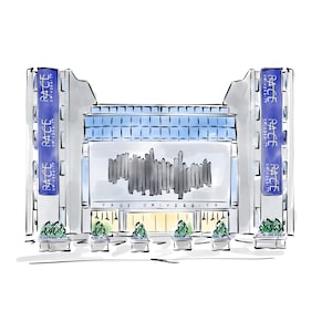 Pace University New York  Illustration Graduation Gift Art for Housewarming Gift for Students Gift for fiance Gift for for Him Gift for Her