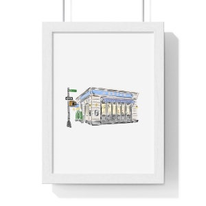 The Dutch, New York City, Best of New York, NYC restaurant , City Illustration, Office Wall Art, Home Decor, NYC Foodie, Brunch, Gift,