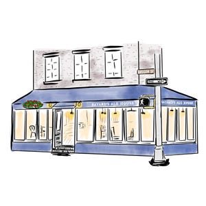 Bayard Ale House Watercolor Art Print: NYC Illustration Gift