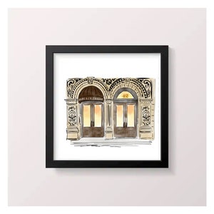 Gramercy Tavern New York Restaurant Wall Art Custom NYC Illustration Art for Birthday Gift for Fiancé Gift for Wedding Gift for Anniversary