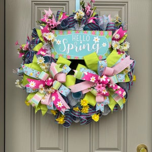 Easter wreath, Spring wreath for Doors, Summer wreath, Daisy wreath, Spring door decor, gift for her,front door decor