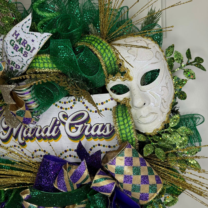 extra large mardi gras wreath