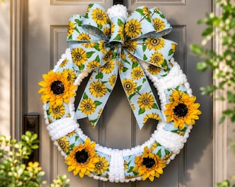 Sunflower summer wreath!  BRIGHT  • CHEERFUL • TIMELESS… Fall wreath