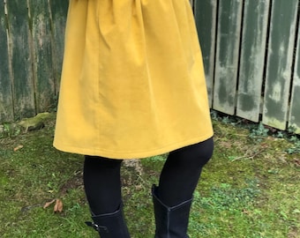 Corduroy Skirt, Above the Knee
