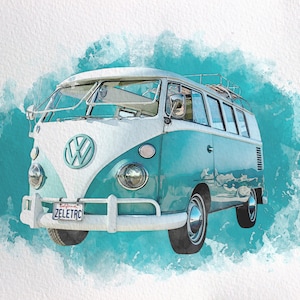 Custom car digital drawing, Custom watercolor car, Custom car illustration from photo, Custom car portrait, Personalized car illustration