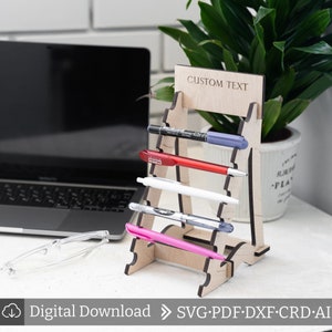 Suporte de pincel svg, Suporte de pincel svg, Organizador de pincel svg, Organizador de pincel cortado a laser, Porta-lápis svg, Estojo de lápis cortado a laser, Suporte de lápis svg