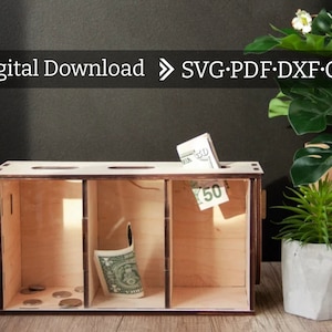 Piggy bank svg, Piggy bank pdf, Piggy bank pattern, Wooden piggy bank svg, Wooden piggy bank pdf, Wooden piggy bank pattern