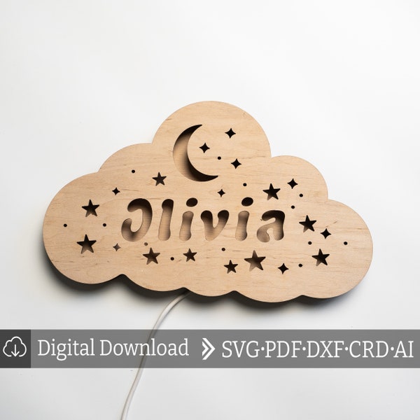 Drewniana lampka nocna SVG, drewniana lampka nocna PDF, drewniany wzór lampy nocnej, lampka nocna dla dzieci SVG, lampka nocna dla dzieci PDF, wzór lampy nocnej dla dzieci