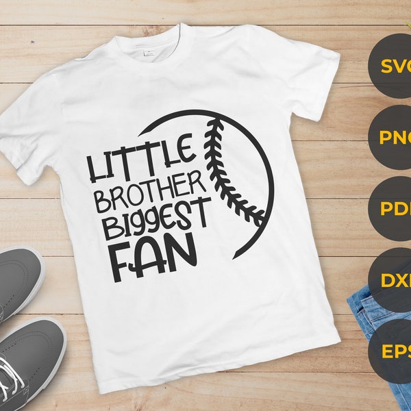 Little brother biggest fan baseball svg,Little brother biggest fan baseball png,Baseball brother svg,Baseball svg files for cricut