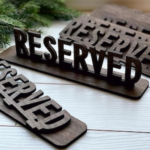 Teken gereserveerde SVG, Teken gereserveerde lasergesneden, Teken gereserveerd patroon, Teken gereserveerde pdf, Houten teken gereserveerde SVG, Houten teken gereserveerde lasergesneden