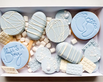 New Baby Treatbox Gift for New Parents Baby Shower Gender Reveal Party Treat Box Baby Shower Biscuit Gender Reveal Cakesicles For Baby Girl