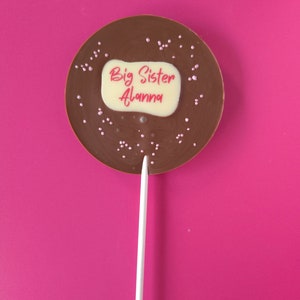 Big Sister Gift For New Big Brother Chocolate Lollipop Gift New Baby Sibling Chocolate Gift Personalised Chocolate Lolly Gift For New Baby